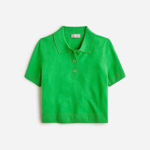 J. Crew Cashmere Cropped Sweater Polo